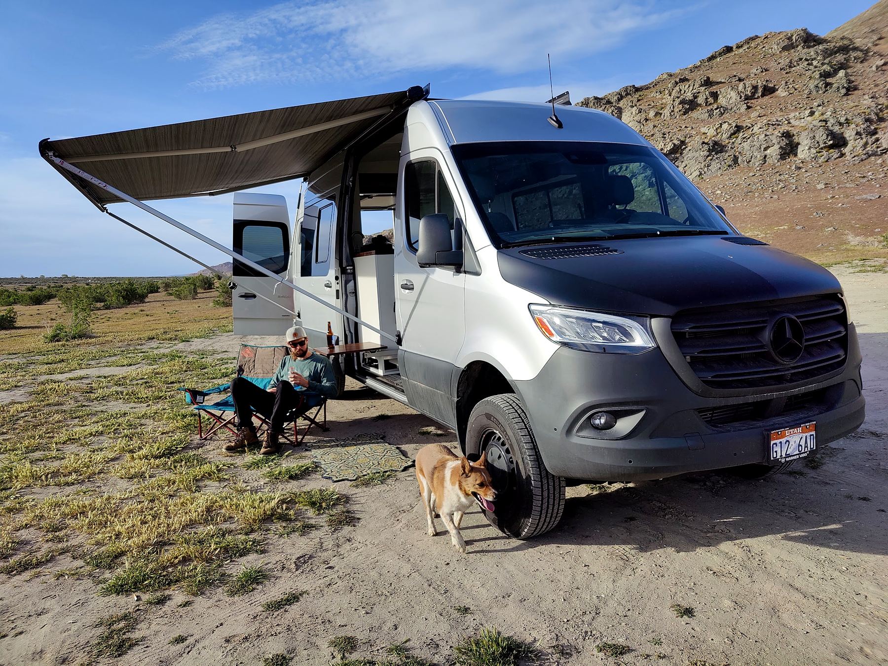 Camp with the awning out