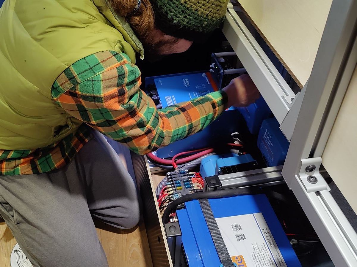 Wiring a Victron MultiPlus inverter-charger in a van electrical bay